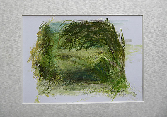 Paysage huile sur papier 3 - 16 cm x 11 cm.