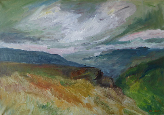 Paysage sur toile 14 - Sans titre 84 cm x 60 cm.